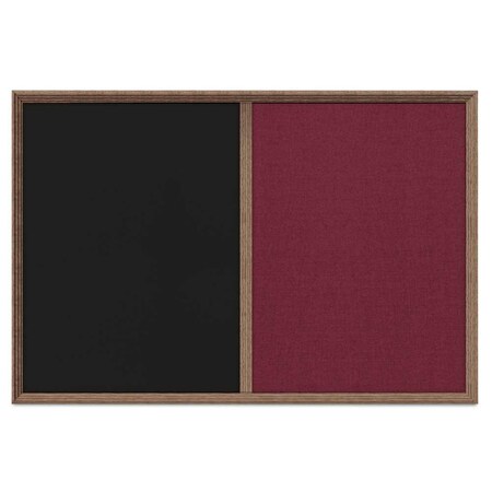 United Visual Products Enclosed Corkboard, 1 Door, 24"x36", 4" Fra, UV3422-SATIN-SURF UV3422-SATIN-SURF